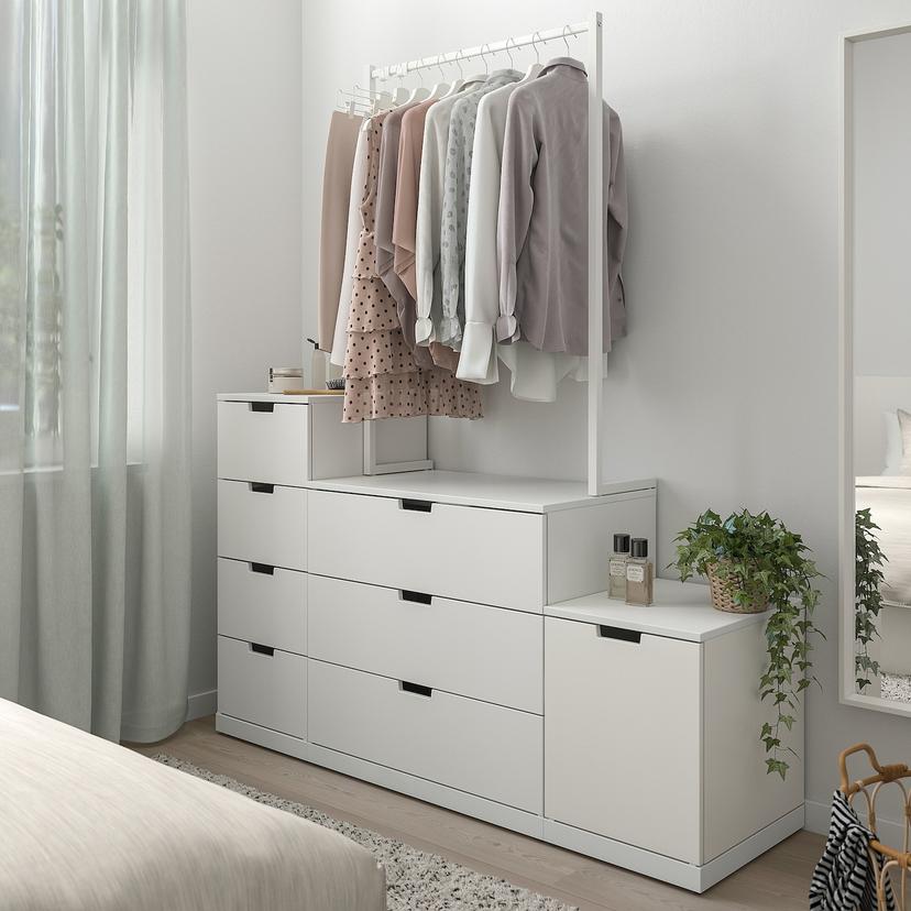 NORDLI — комод с 8 ящиками, белый, 160x192 см