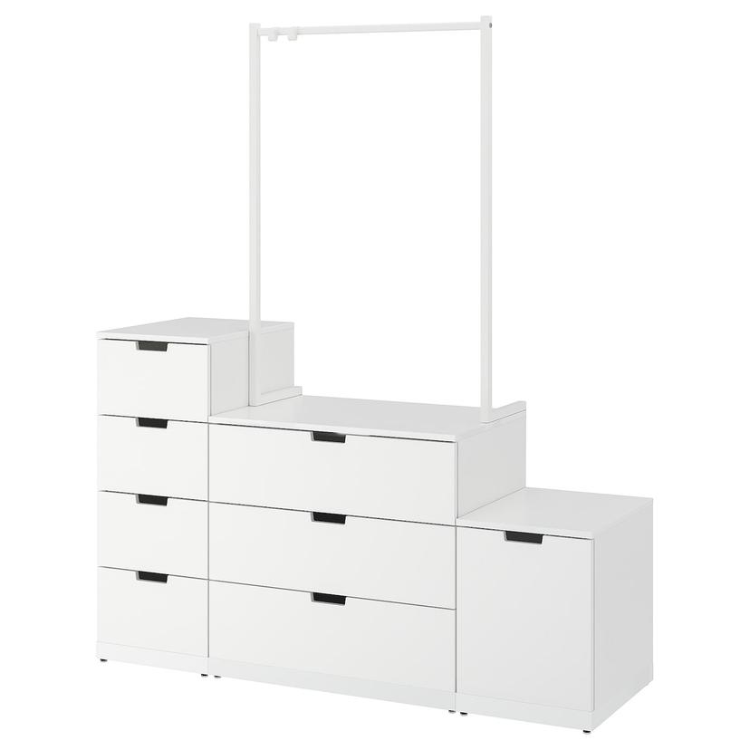 NORDLI — комод с 8 ящиками, белый, 160x192 см