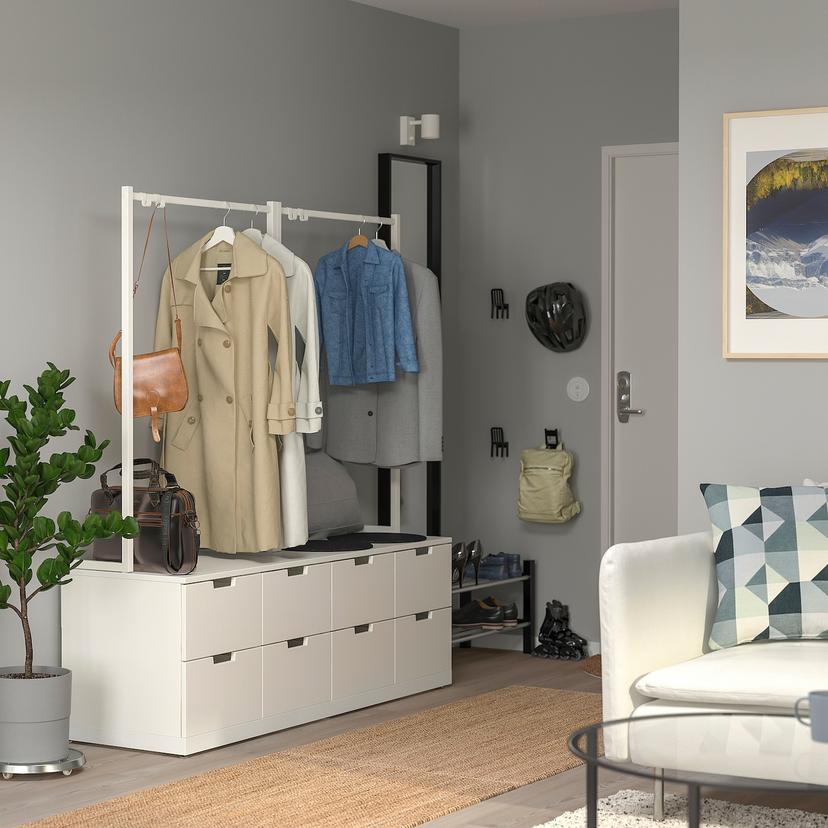 NORDLI — комод с 8 ящиками, белый, 160x169 см