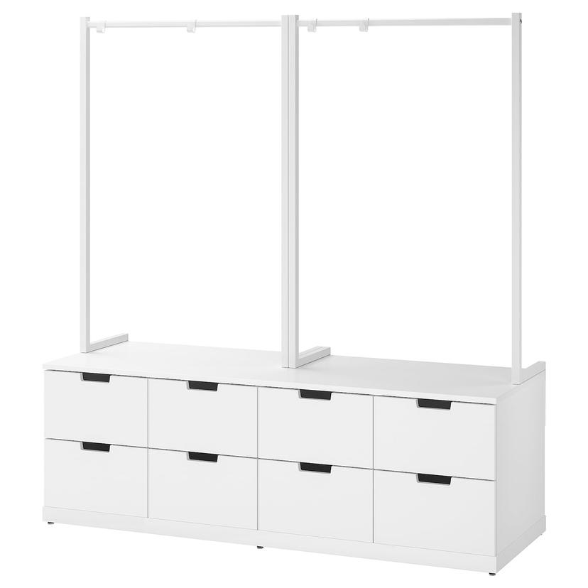 NORDLI — комод с 8 ящиками, белый, 160x169 см