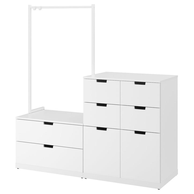 NORDLI — комод с 8 ящиками, белый, 160x169 см