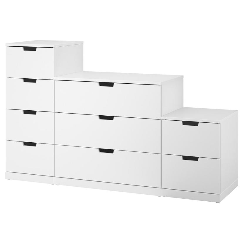 NORDLI — комод с 9 ящиками, белый, 160x99 см