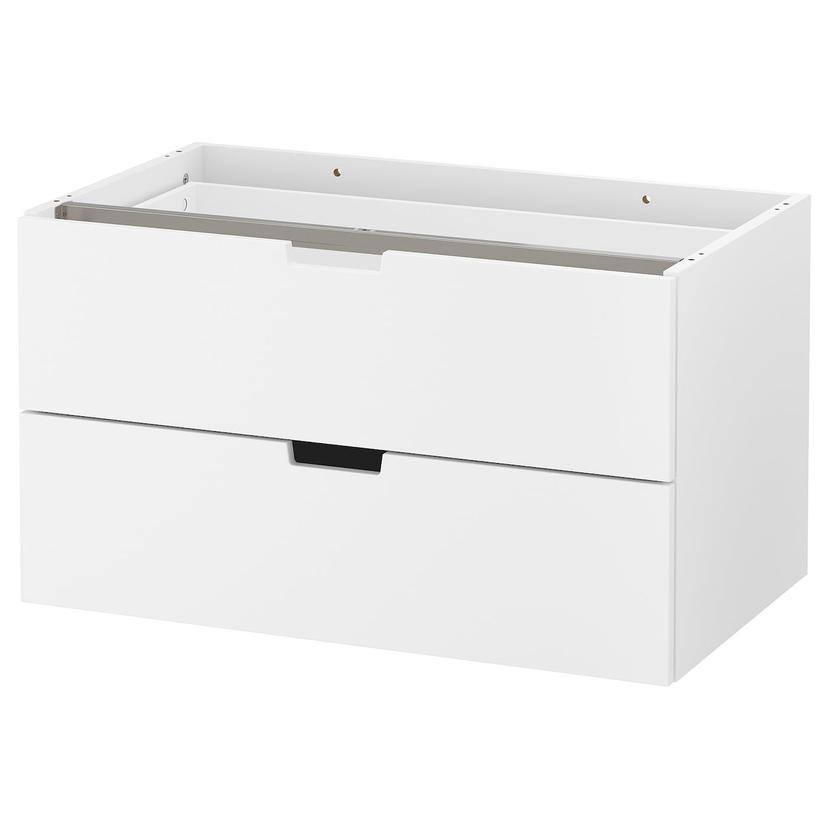 NORDLI — модульный комод с 2 ящиками, белый, 80x45 см