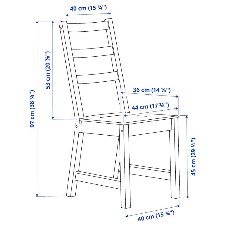 стул, белый dimensions