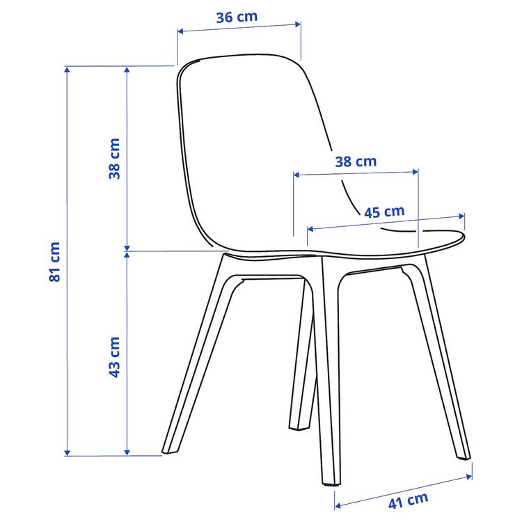 стул, белый/бежевый dimensions