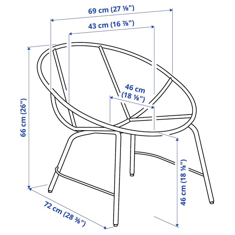 кресло dimensions