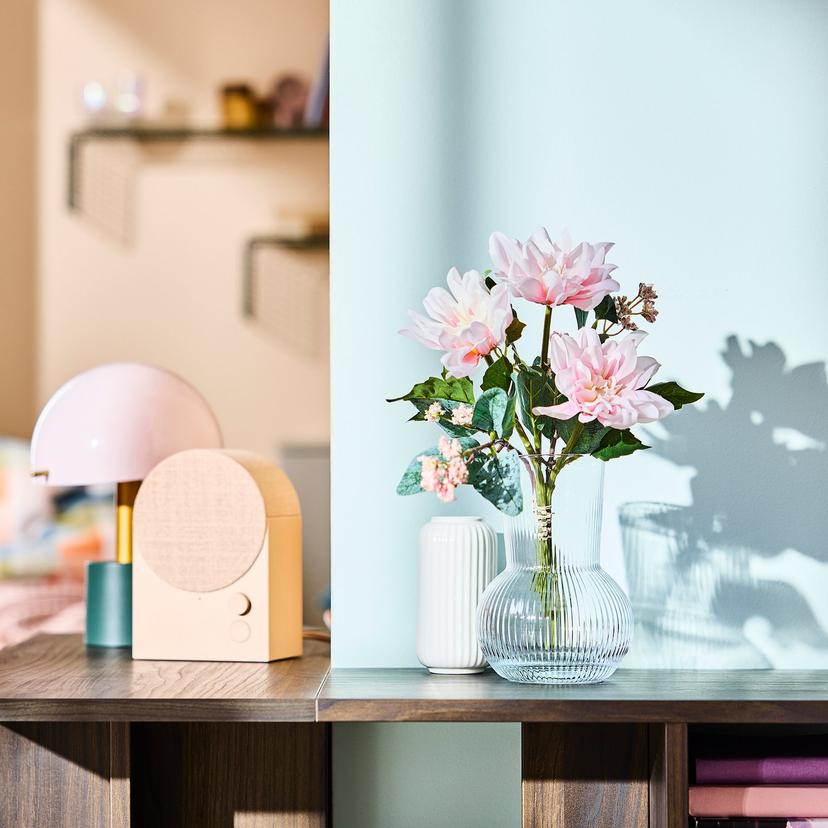 PÅDRAG — ваза, прозрачное стекло, 17 см