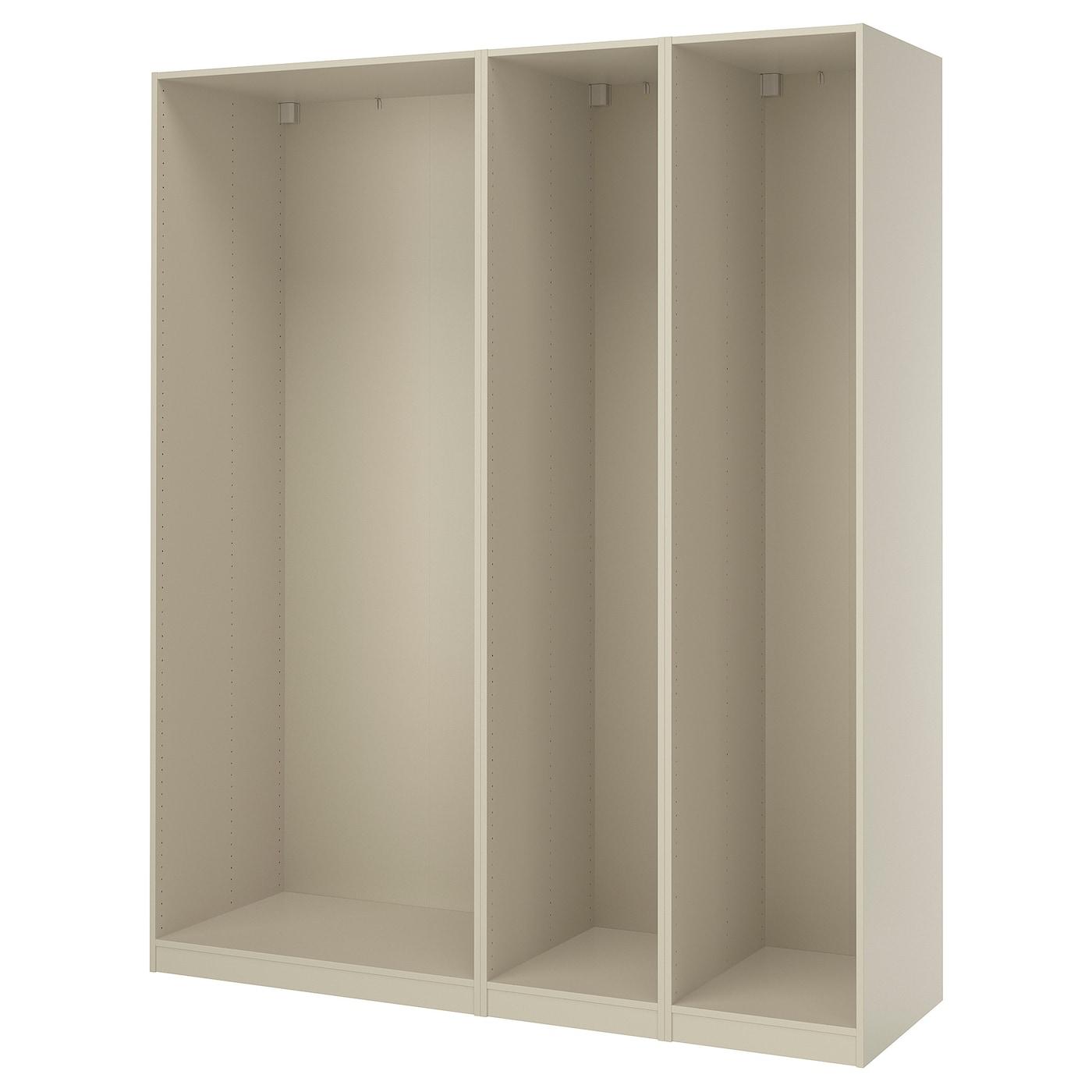3 каркаса гардеробов, серо-бежевый, 200x58x236 см