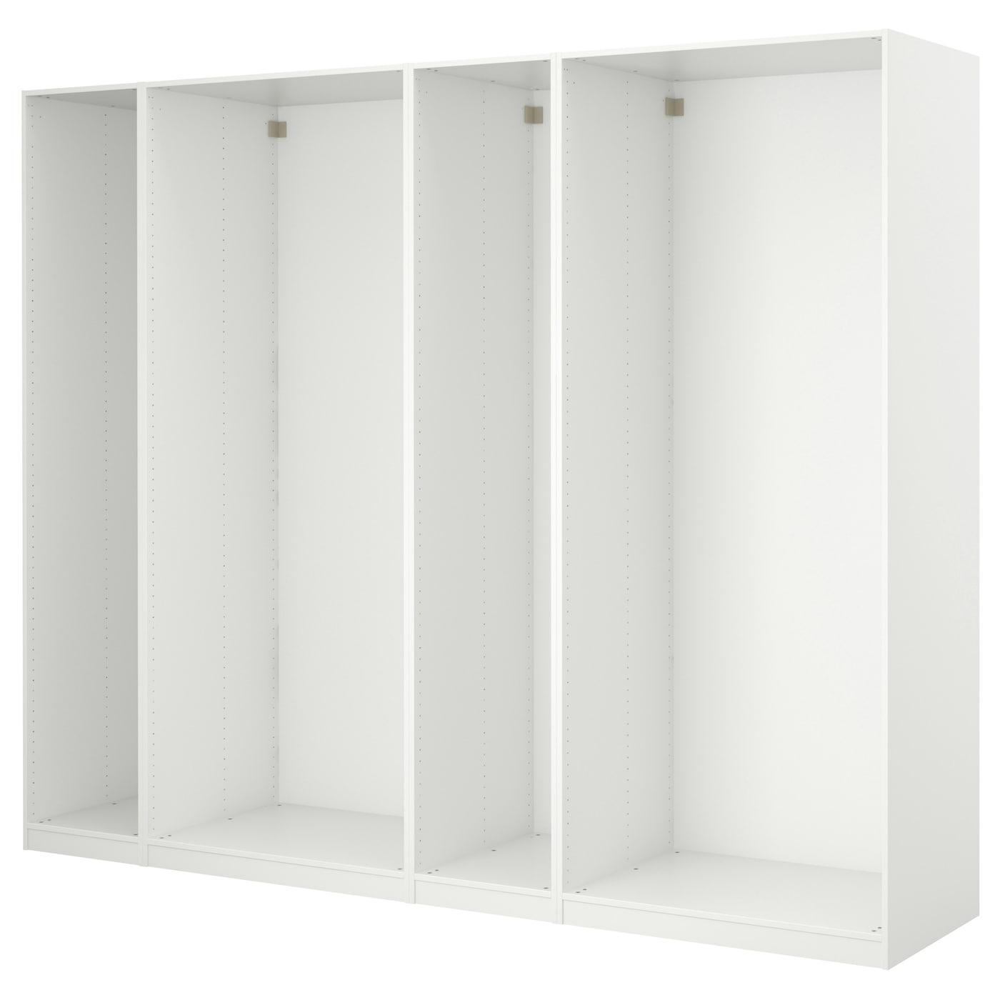 4 каркаса гардеробов, белый, 300x35x201 см