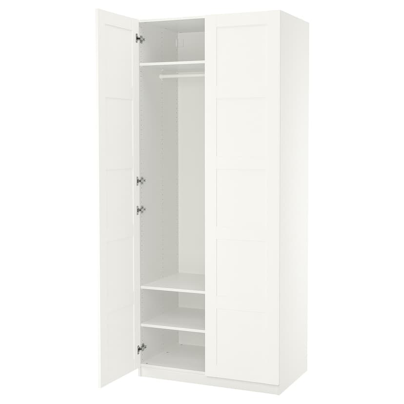 PAX / BERGSBO — гардероб, белый/белый, 100x60x236 см