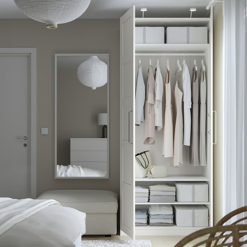 PAX / BERGSBO — гардероб, белый/белый, 100x60x236 см