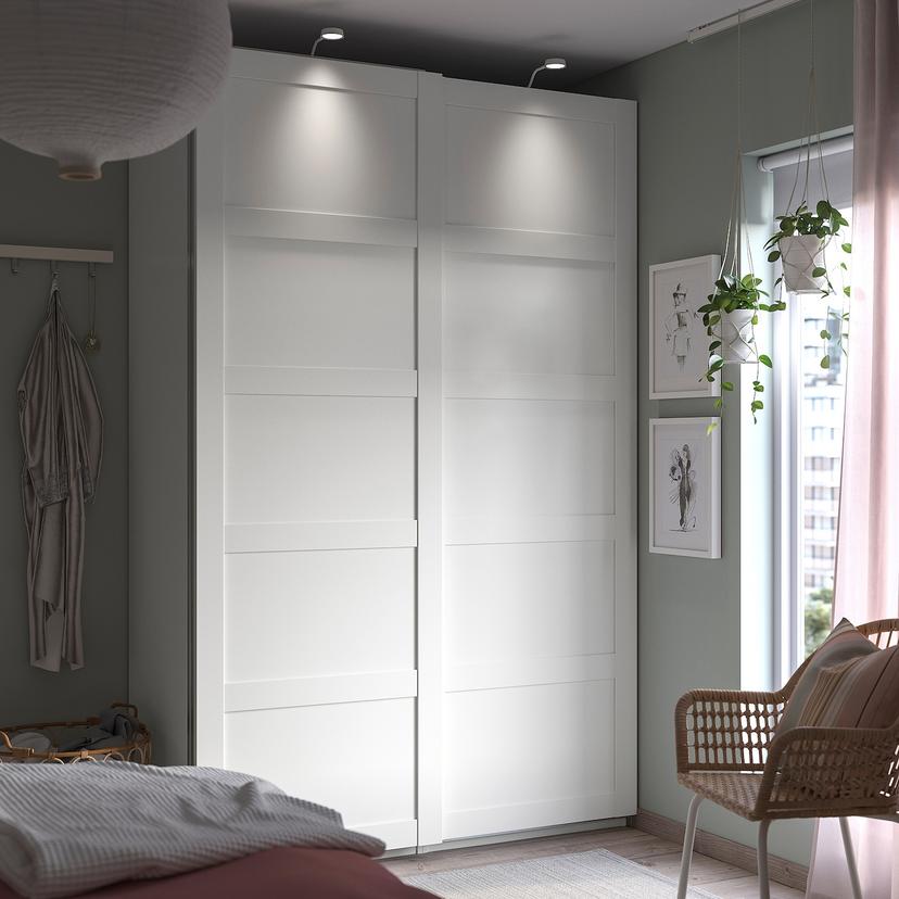PAX / BERGSBO — гардероб, белый/белый, 150x66x236 см