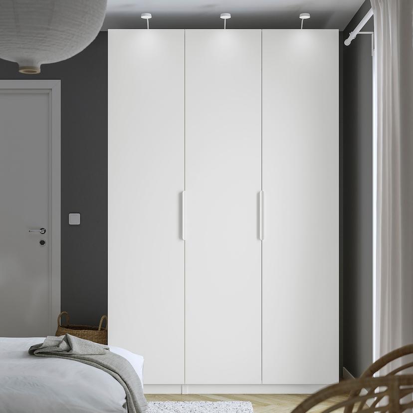 PAX / FORSAND — гардероб, комбинация, белый/белый, 150x60x236 см