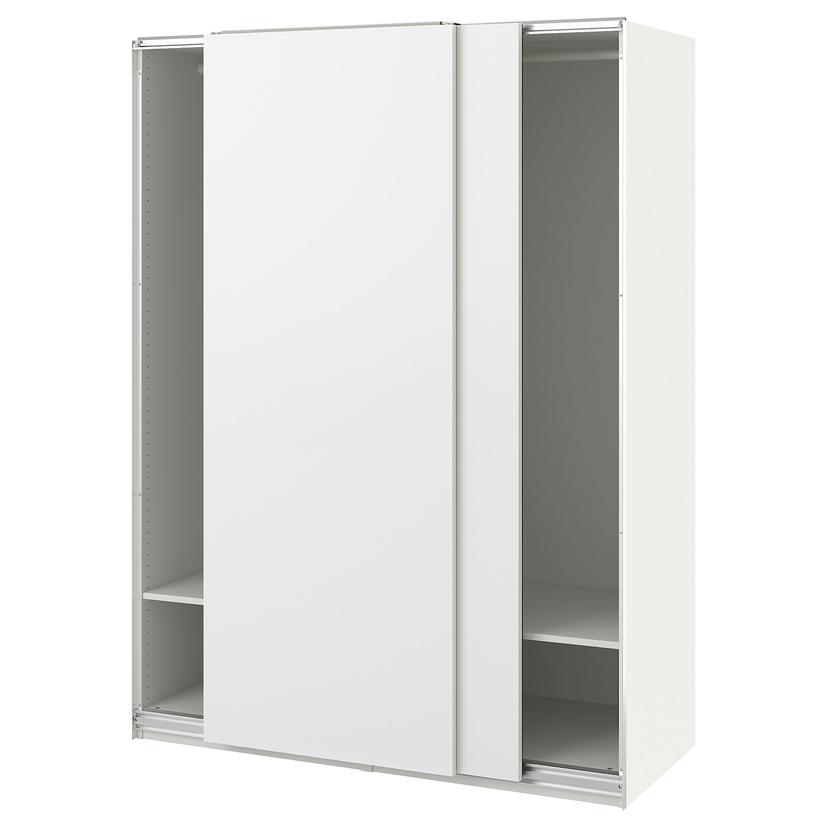 PAX / HASVIK — гардероб, комбинация, белый/белый, 150x66x201 см