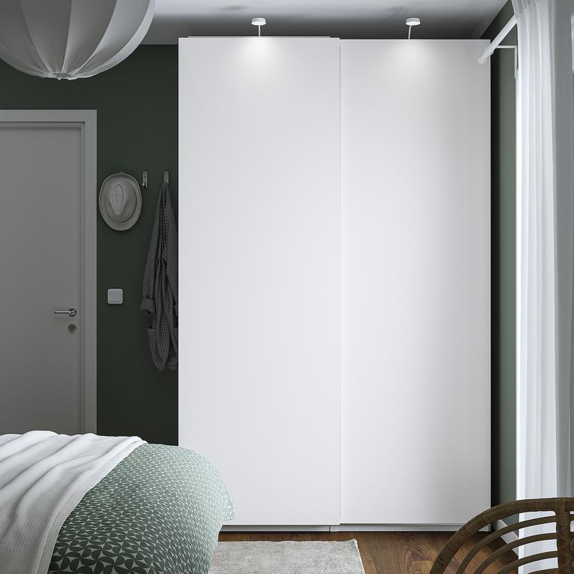 PAX / HASVIK — гардероб, комбинация, белый/белый, 150x66x236 см