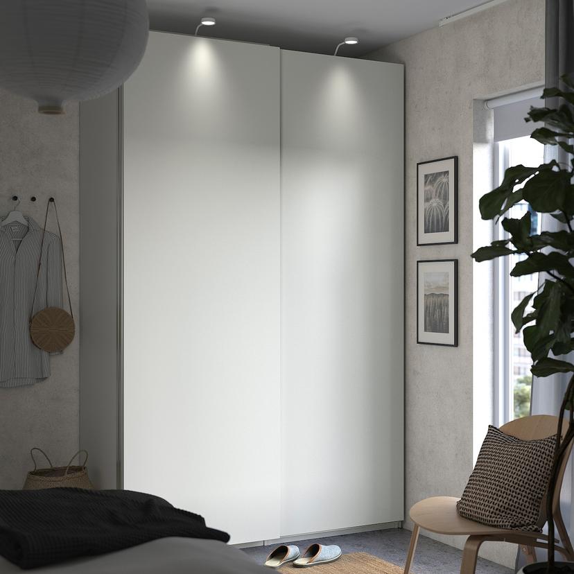 PAX / HASVIK — гардероб, белый/белый, 150x66x236 см