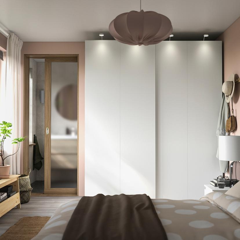 PAX / HASVIK — гардероб, белый/белый, 200x66x236 см