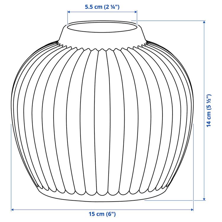 Wazon, 14 см dimensions