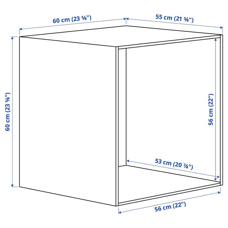 каркас, белый, 60x55x60 см dimensions