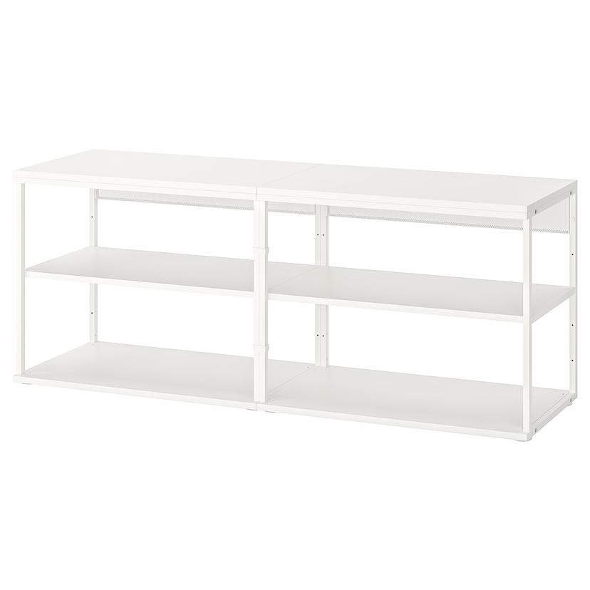PLATSA — открытый стеллаж, белый, 160x40x63 см