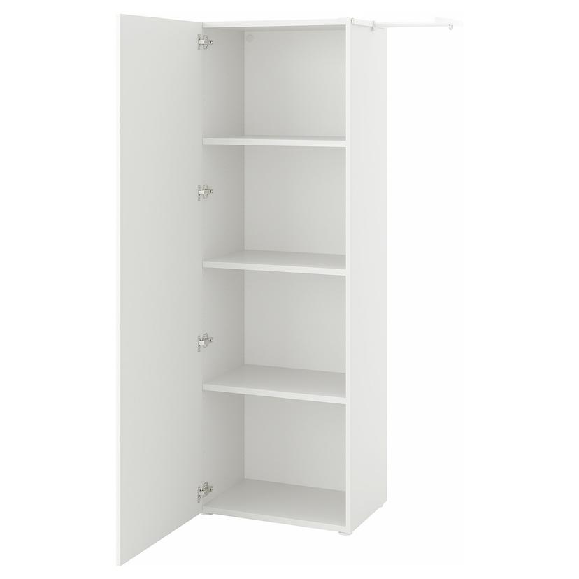 PLATSA — гардероб с 1 дверью, белый/Fonnes белый, 90-107x42x181 см
