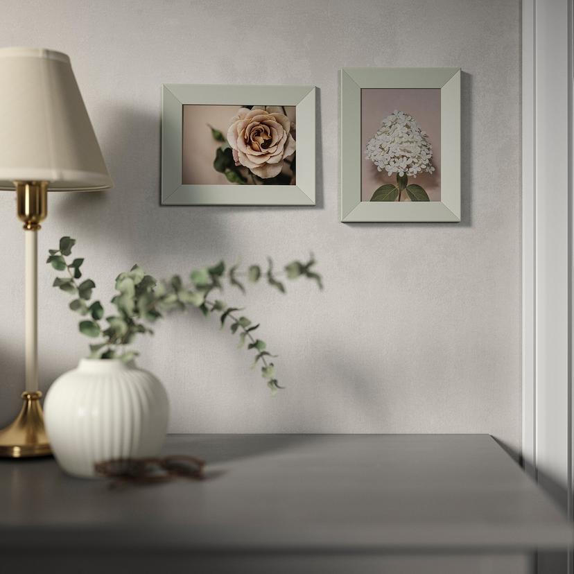 PLOMMONTRÄD — рама, бледный серо-зеленый, 13x18 см