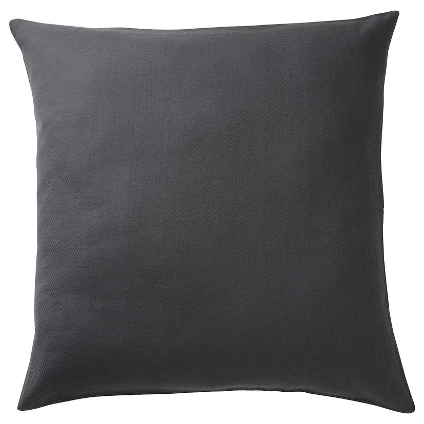 PRAKTSALVIA — чехол на подушку, антрацит, 50x50 см