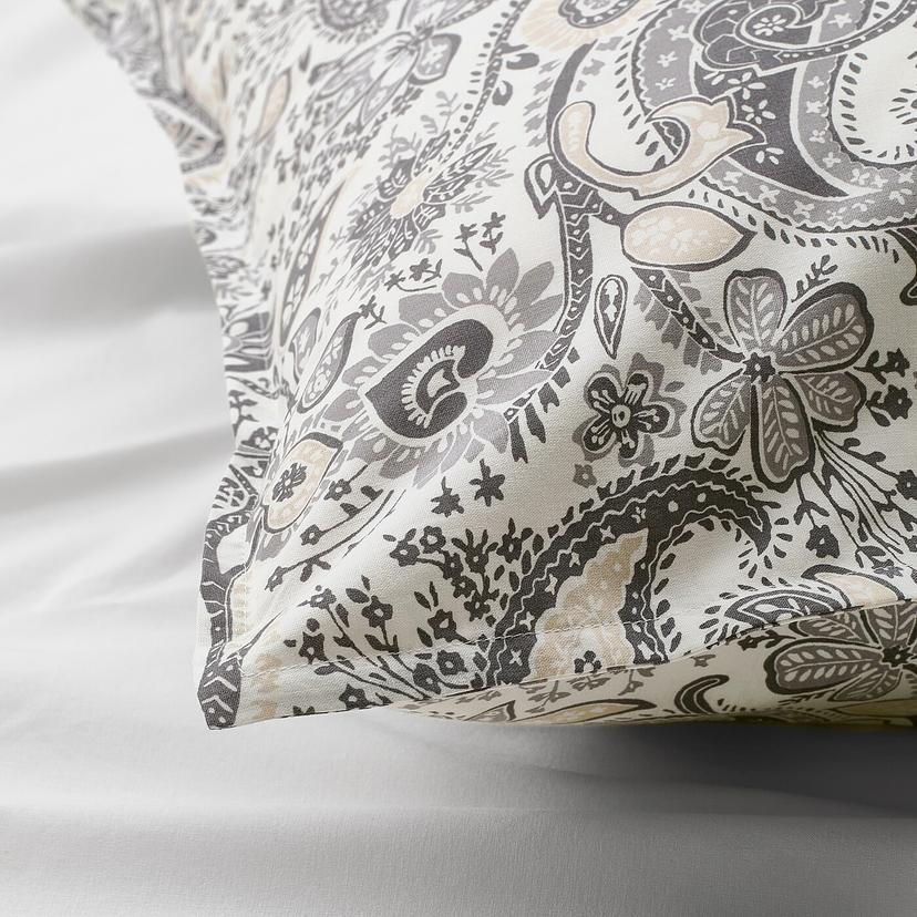 RODGERSIA — наволочка, серый/белый, 50x60 см