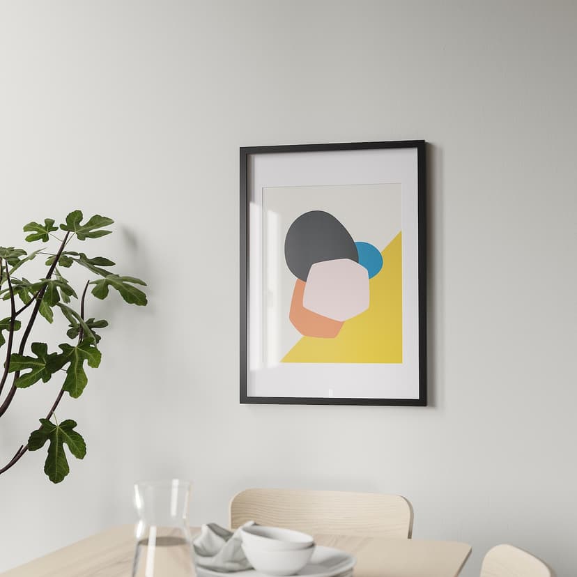 RÖDALM — Рама, чёрный, 50x70 см