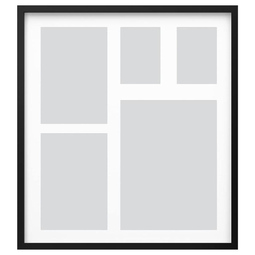 RÖDALM — рама для 5 картин, черный, 64x71 см