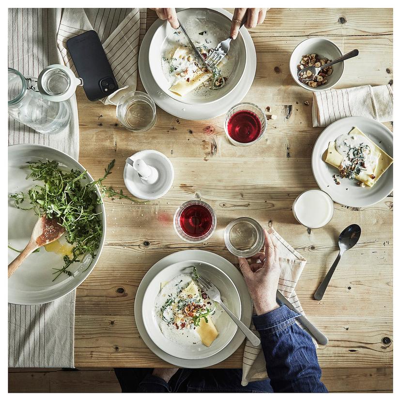 SANDSKÄDDA — миска, светлый серо-бежевый, 14 см