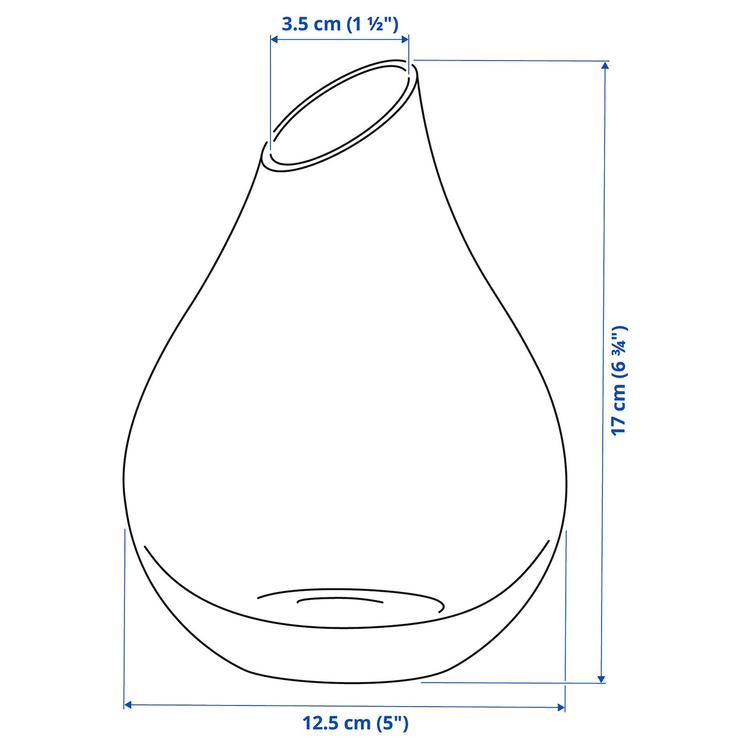 Ваза, 17 см dimensions