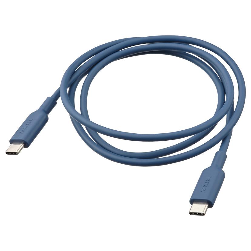 SITTBRUNN — кабель USB-C–USB-C, синий, 1 м