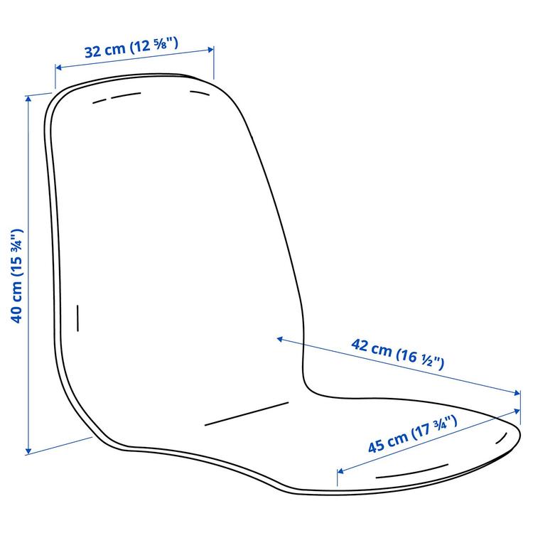 Сиденье,  dimensions