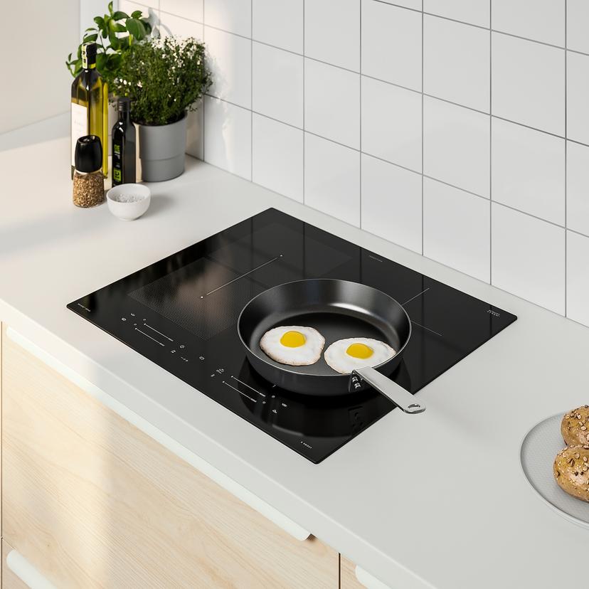 SMAKLIG — индукц варочн панель, IKEA 500 черный, 59 см