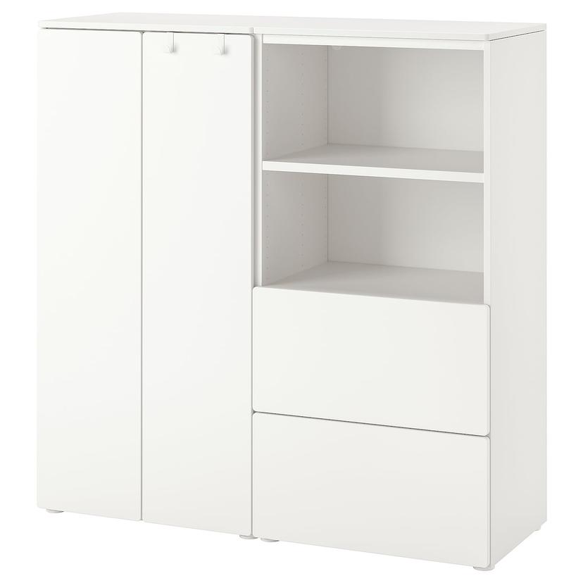 SMÅSTAD / PLATSA — комбинация д/хранения, белый/белый, 120x42x123 см