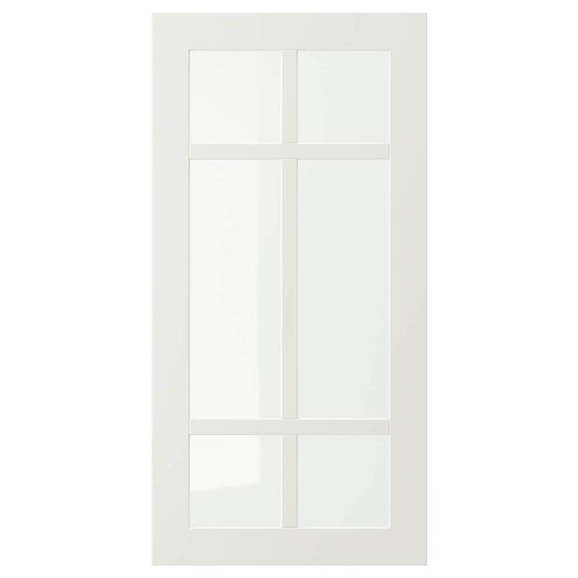 STENSUND — стеклянная дверь, белый, 40x80 см