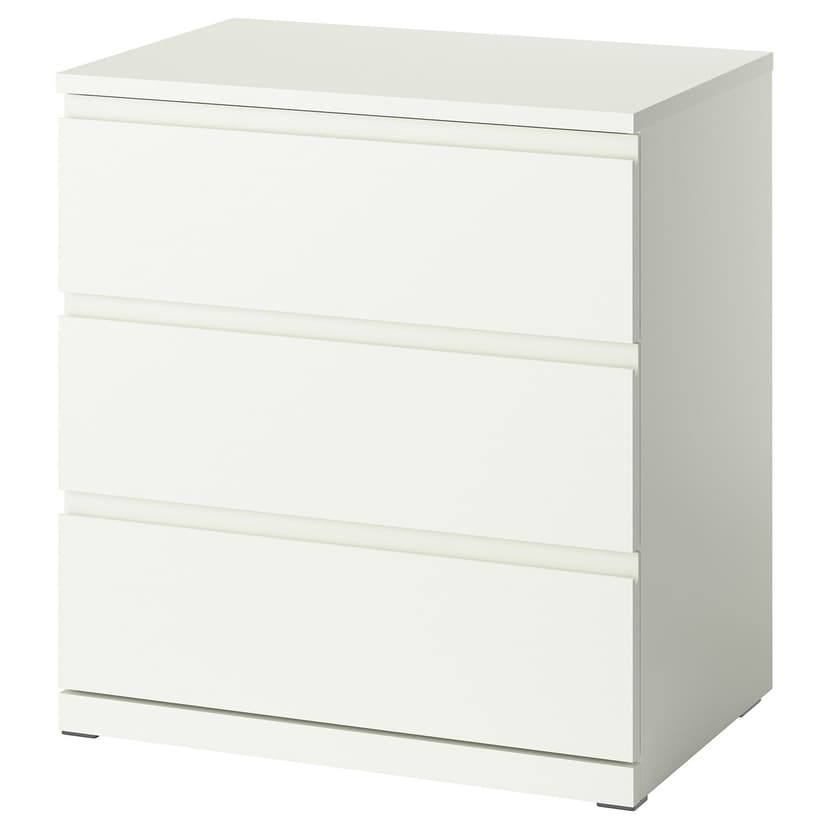 STORKLINTA — Komoda, 3 szuflady, biały, 