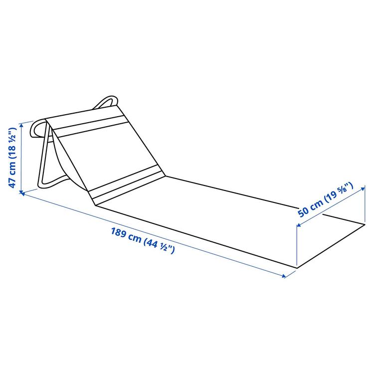 шезлонг, синий/белый dimensions