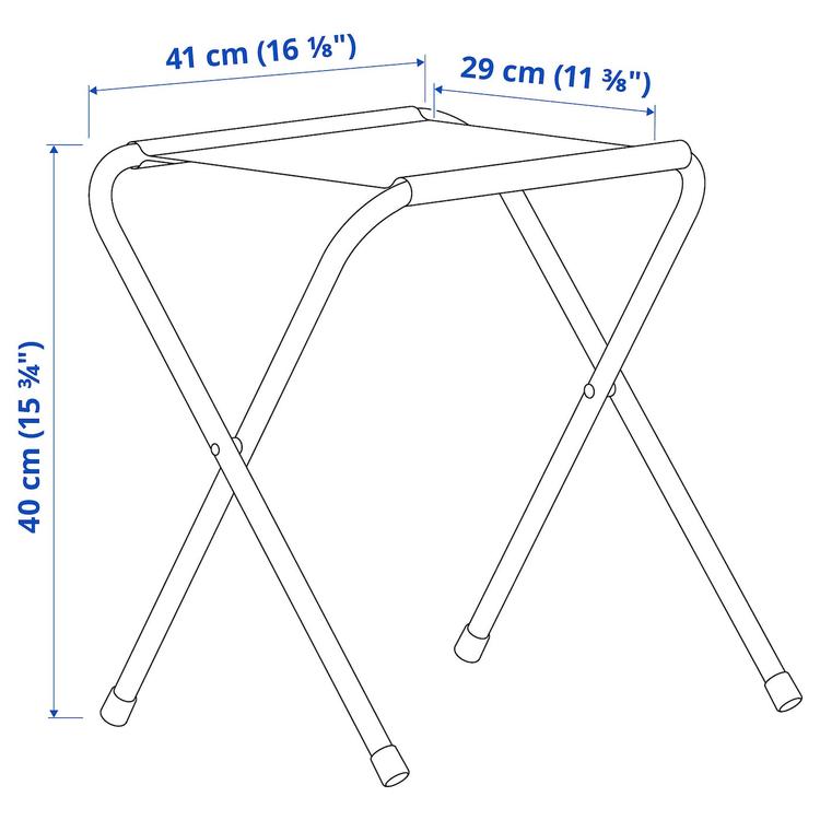 складной табурет, синий dimensions