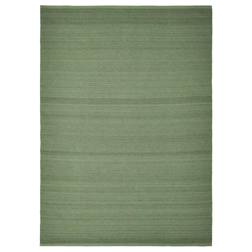 TIDTABELL — ковер, безворсовый, зеленый, 170x240 см