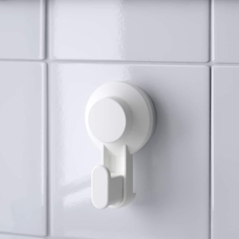 TISKEN — крючок с присоской, белый