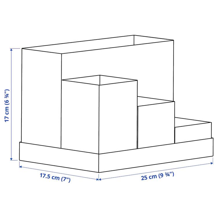подставка д/канцелярских принадлежн, белый, 18x17 см dimensions