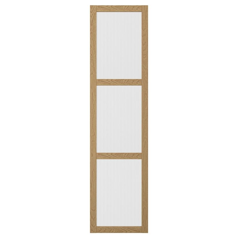 TONSTAD — дверь, дуб/шпон стекло, 50x195 см