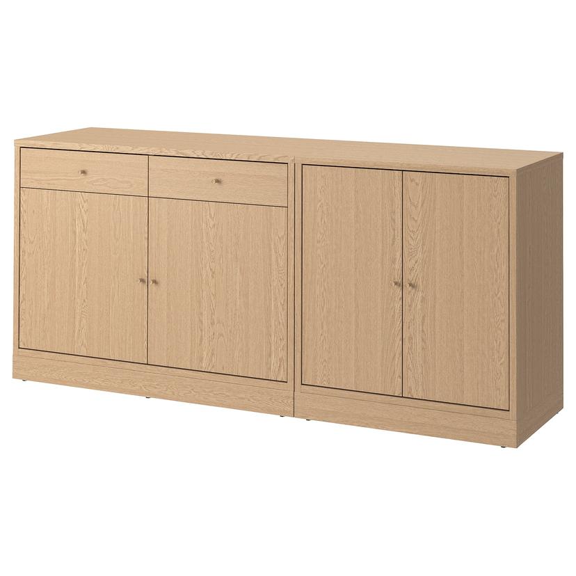 TONSTAD — комбинация д/хранения, дубовый шпон, 202x47x90 см
