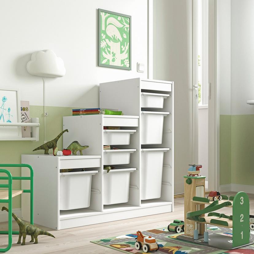 TROFAST — Стеллаж с контейнерами, 99x44x94 см