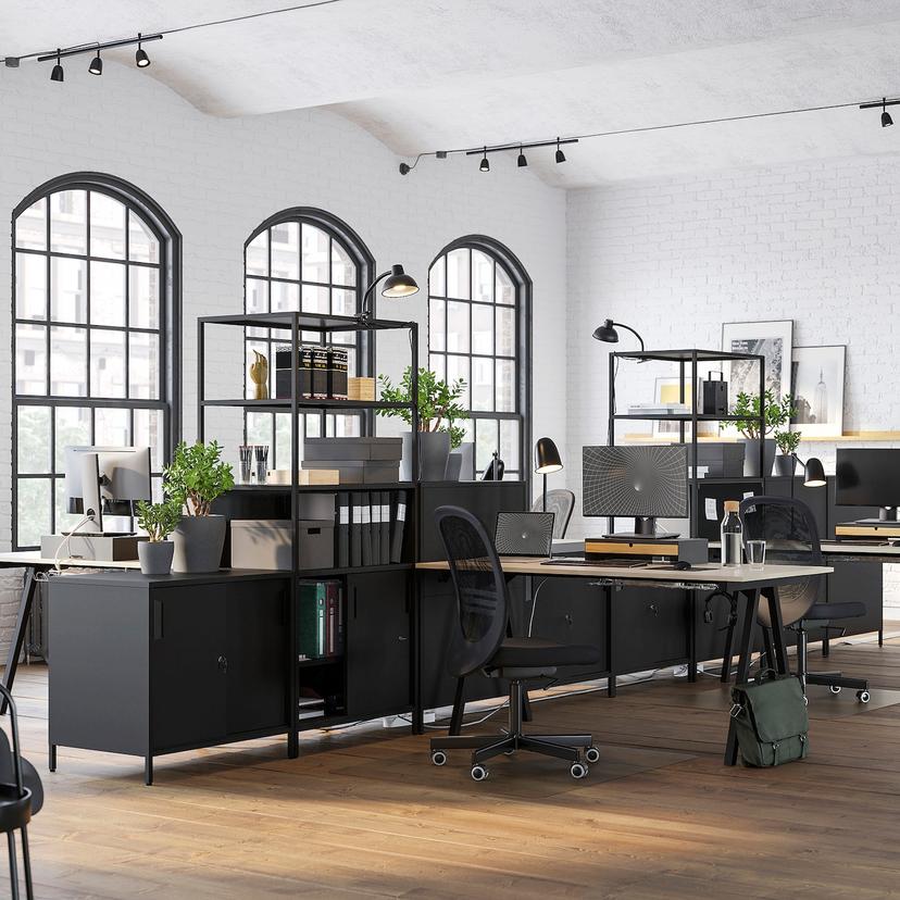 TROTTEN — Стол, бежевый/антрацитовый