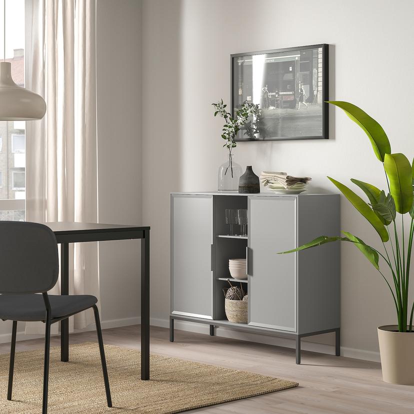 TULLSTORP — шкаф, серый, 99x35x89 см