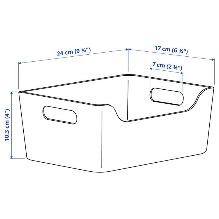 контейнер, белый, 24x17 см dimensions