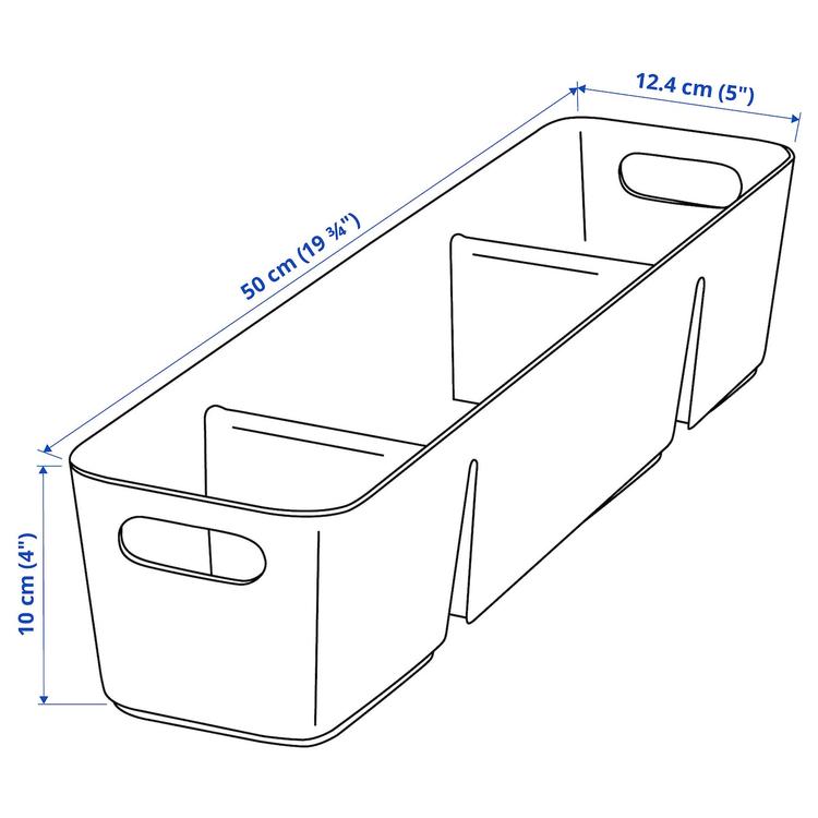 ящик, антрацит, 50x12 см dimensions